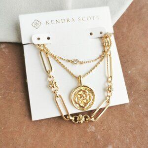 Kendra Scott Medallion Coin Necklace Gold